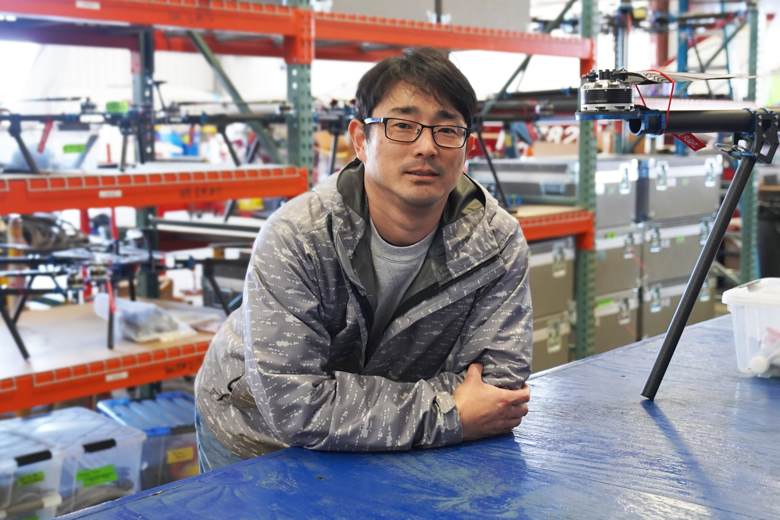 Takeshi Yoshida in the Aero Systems West Shop, the New CEO for 2025 leading the innovation