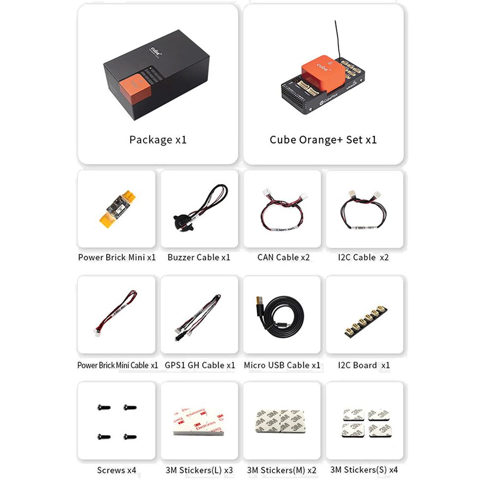 The Cube Orange+ Standard Set Components
