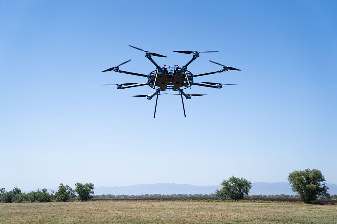 Aero Systems West Octocopter in Flight