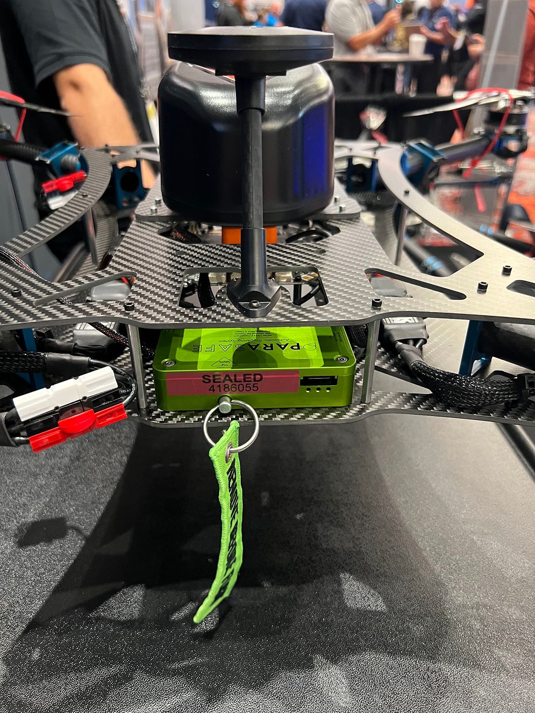 The Parasafe drone parachute safety system offers an automatic trigger