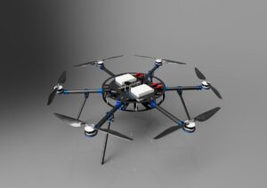 CAD/CAM Rendering of Hexacopter Heavy Lift Multirotor (HLM) Drone