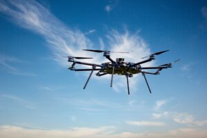 Heavy Lift Multirotor HLM Octocopter with Parasafe Drone Parachute System