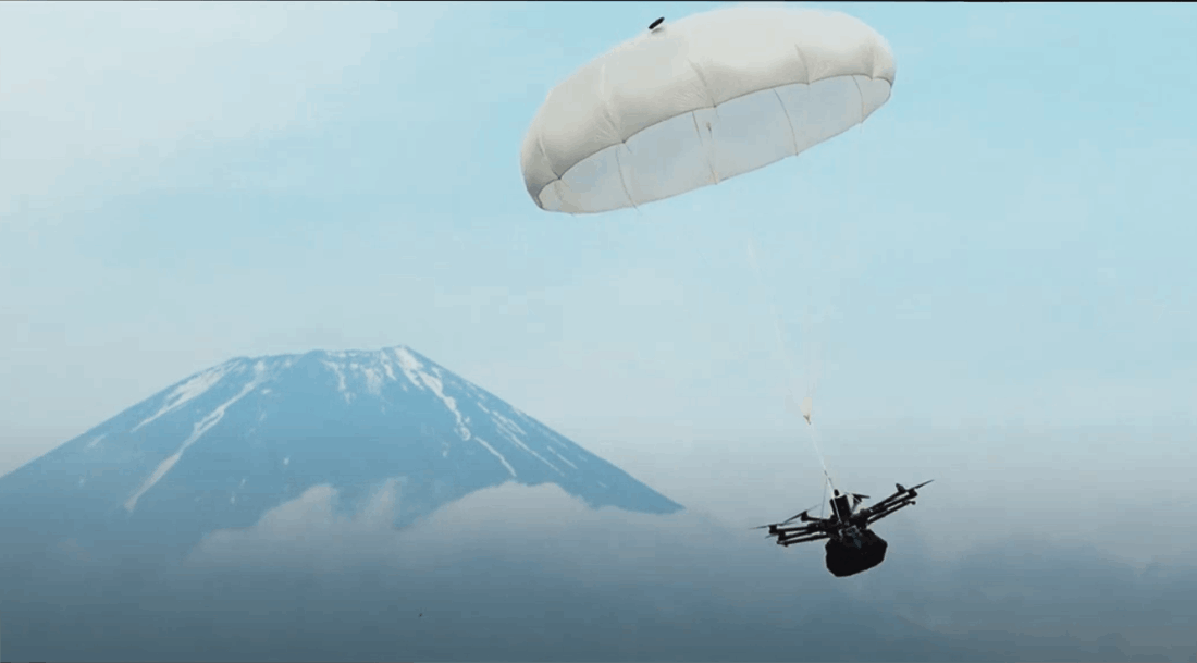 Parasafe parachute safety system deployed