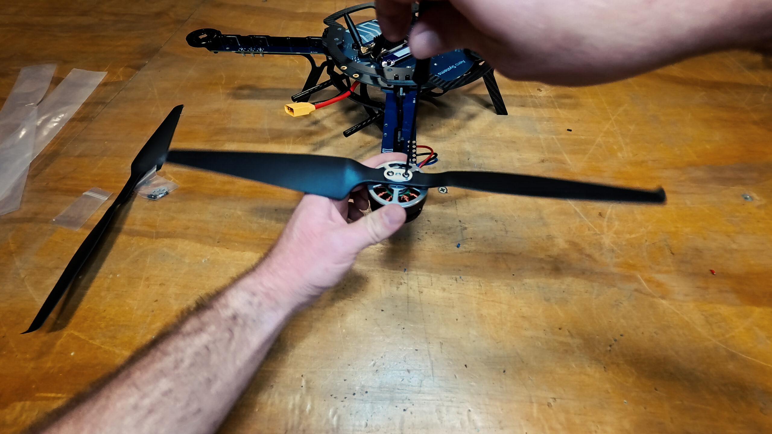 Aero Systems West ROAM Drone Propeller Installation