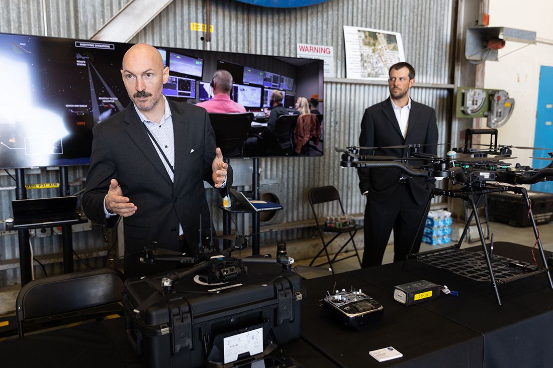 Zach Roberts, Aeronautics Projects Chief discusses fire fighting drones preventing fires